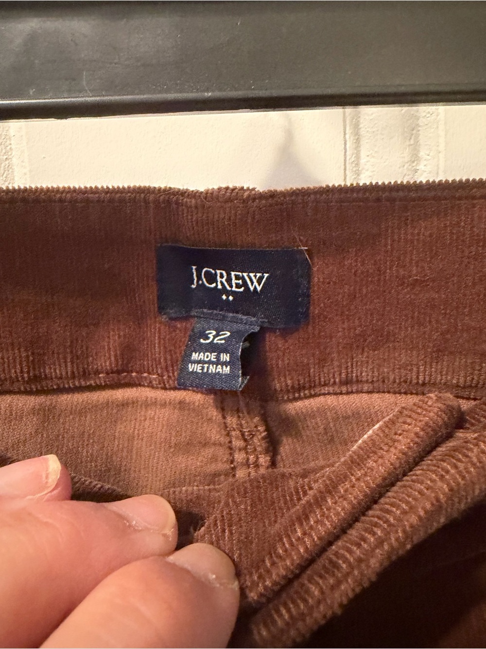 NWT J. Crew Factory Corduroy Pants Front Patch Pocket Wide-legs Brown Size 32 - Picture 4 of 8